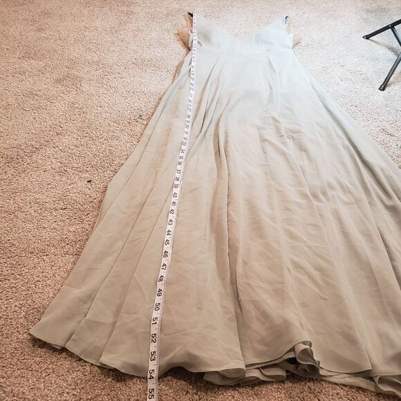 BHLDN Colby Maxi Dress Gown by Jenny Yoo Mint Size 4 - Picture 12 of 12
